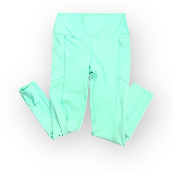 Zenana Outfitters Pants - Zenana Mint Turquoise aqua High-Waisted Yoga Leggings with Pockets Large